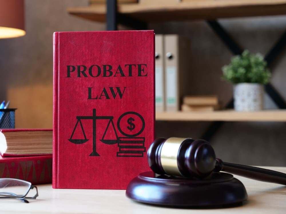 Probate law is shown as financial and legal concept